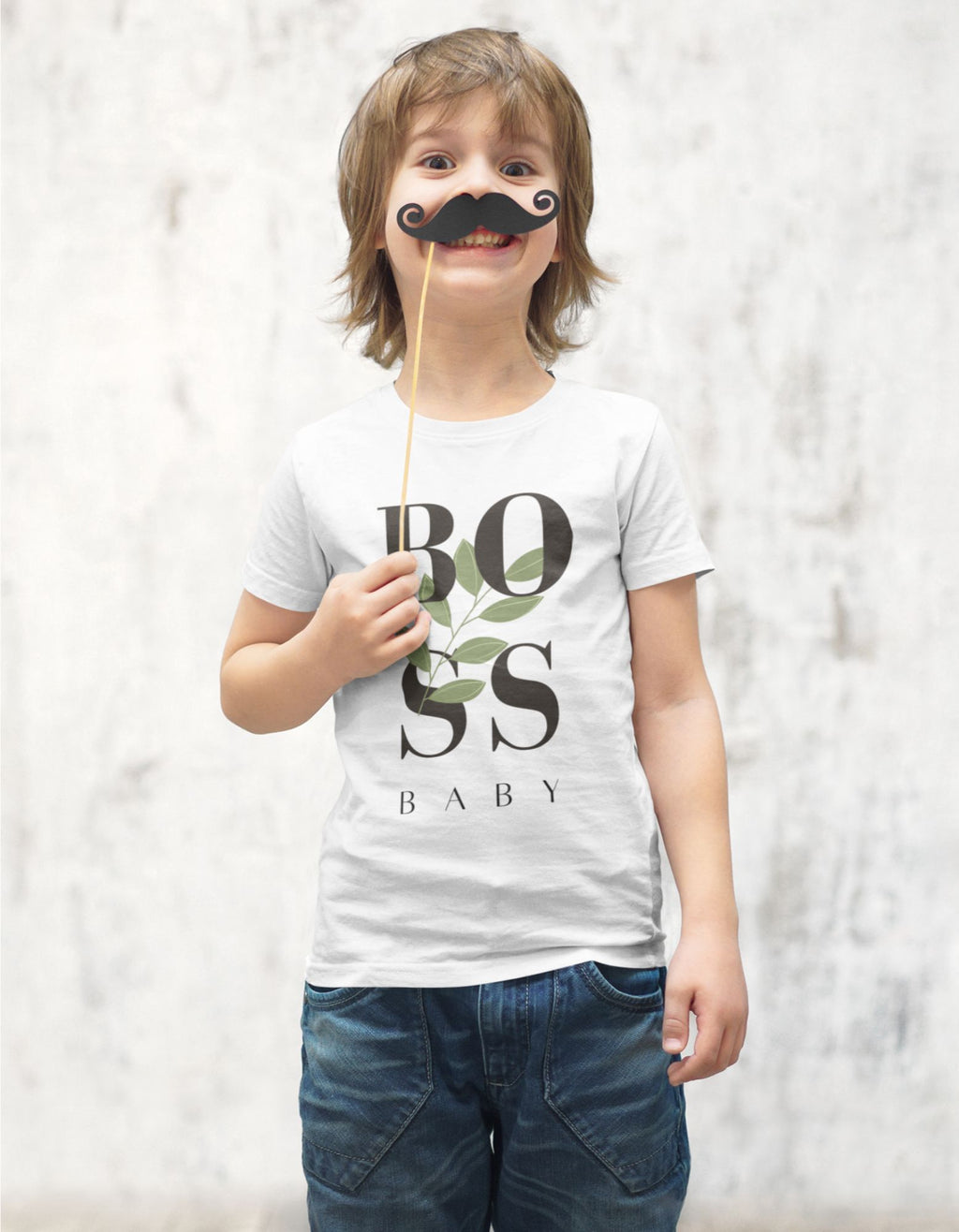 Boss Baby- Minimal Leaf Logo Tee