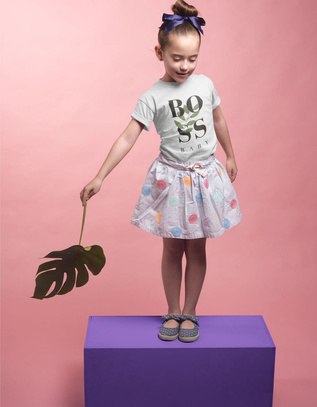 Boss Baby- Minimal Leaf Logo Tee