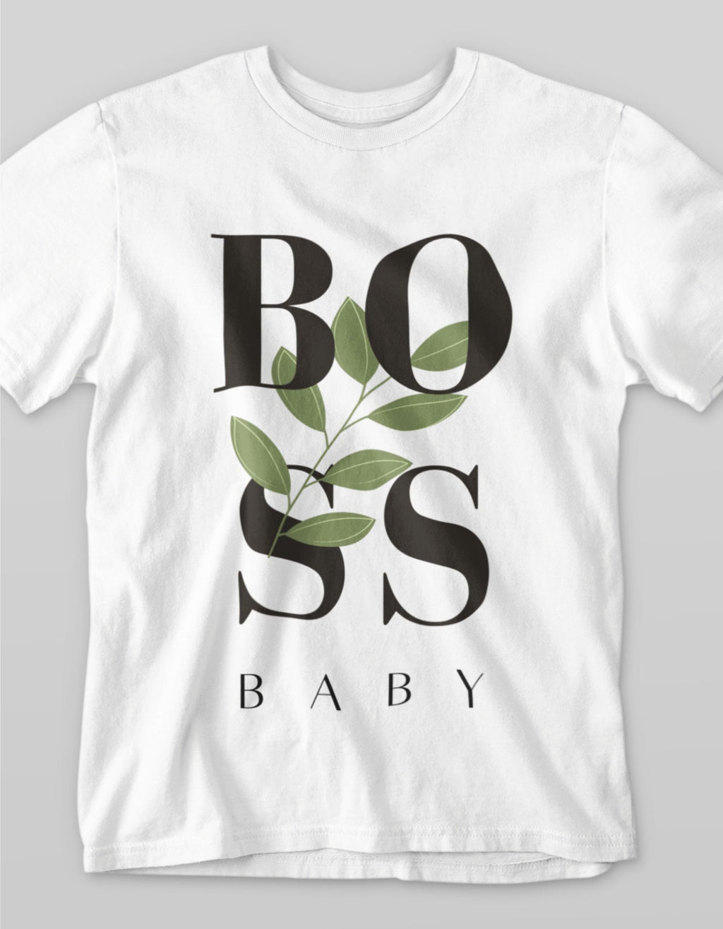 Boss Baby- Minimal Leaf Logo Tee
