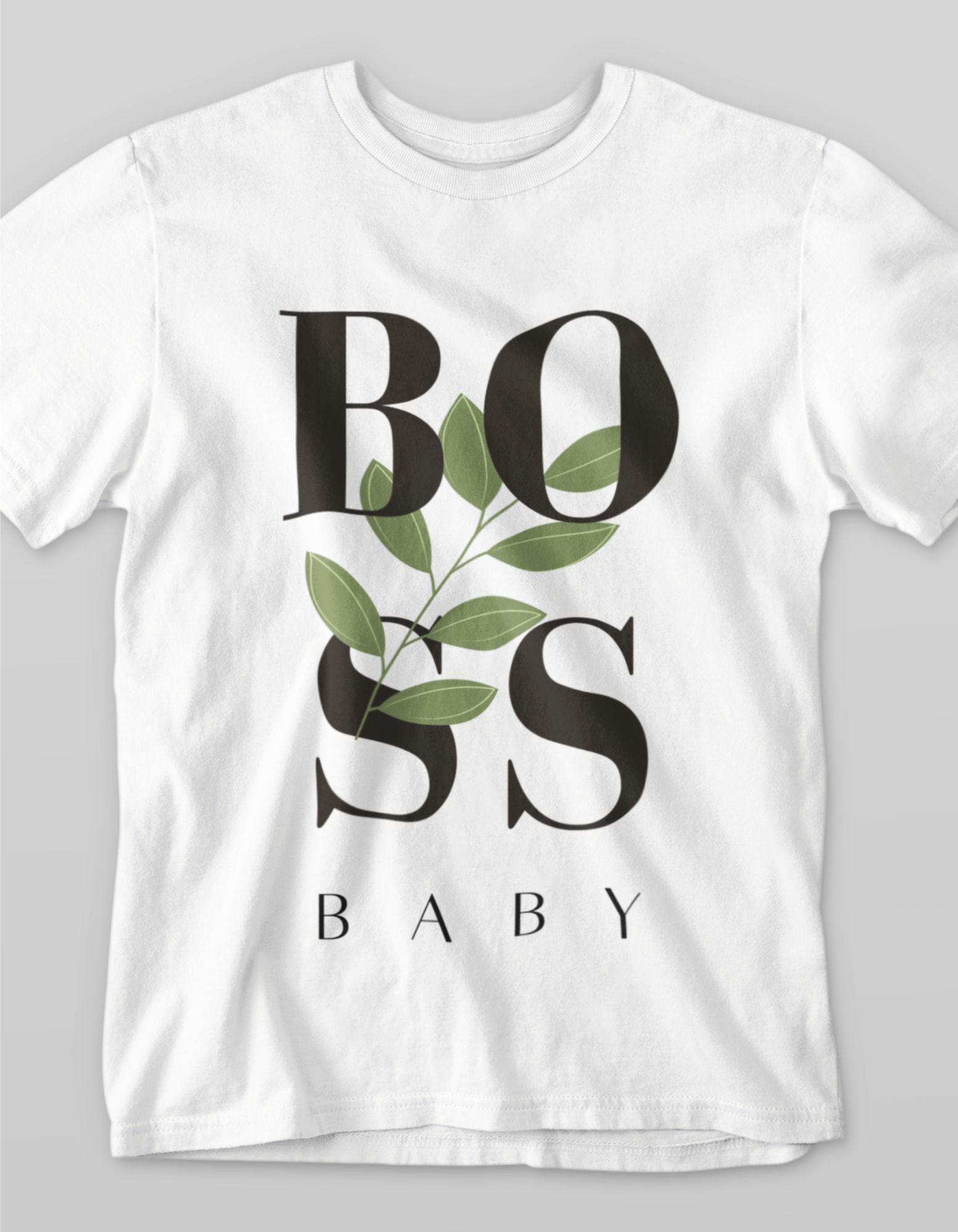 Boss Baby- Minimal Leaf Logo Tee